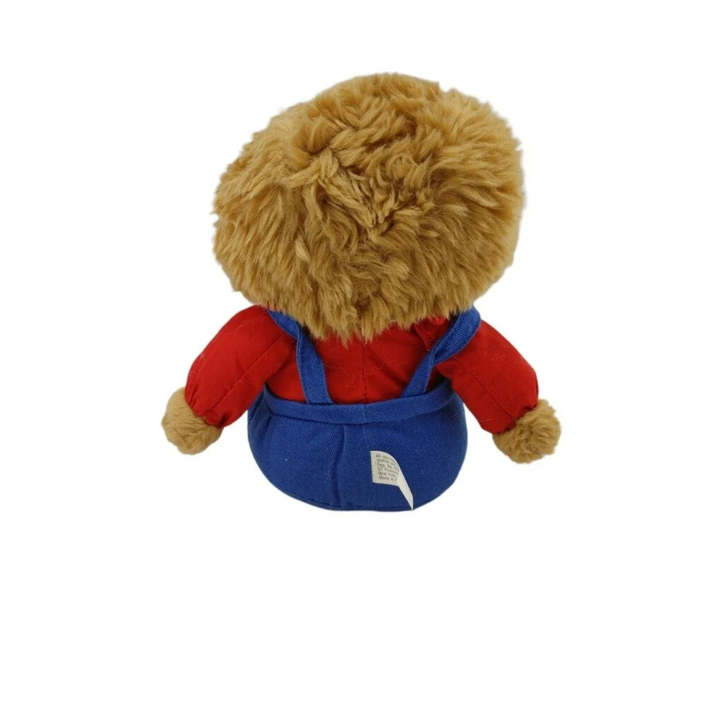 Vintage Berenstain Bears Brother Bear Plush Red Shirt Blue Overalls Stuffed Toy